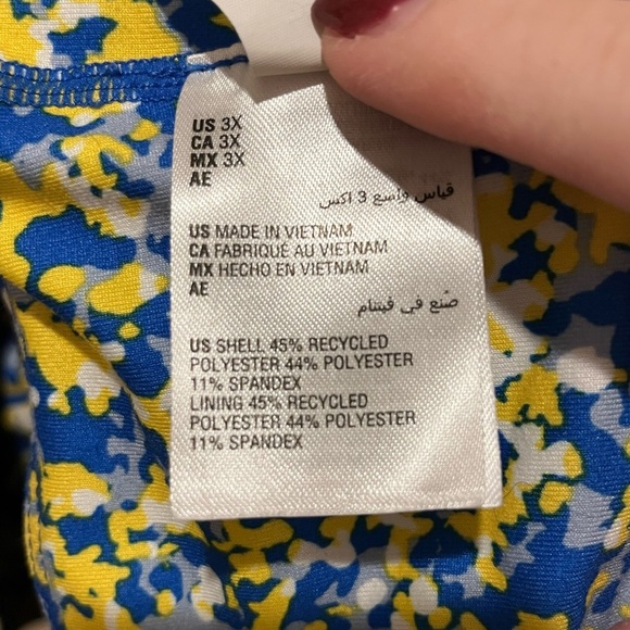 Ideology-Plus Size Speckle Sports Bra-Women’s Size: 3X Color: Speckle Lemon - Picture 2 of 4